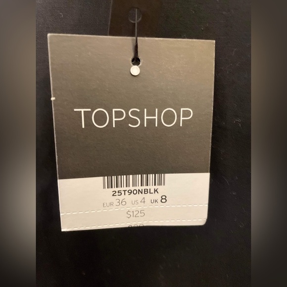 Brand new black topshop blouse with exposed back size small - Picture 6 of 6